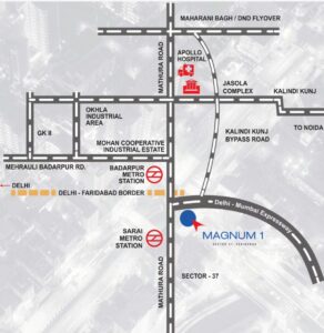 Location Map Magnum 1, Sector 37 Faridabad